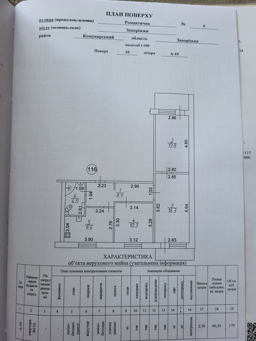 Квартира на вул. Романтична, 9 в Запоріжжі, ID 253035, фото №1