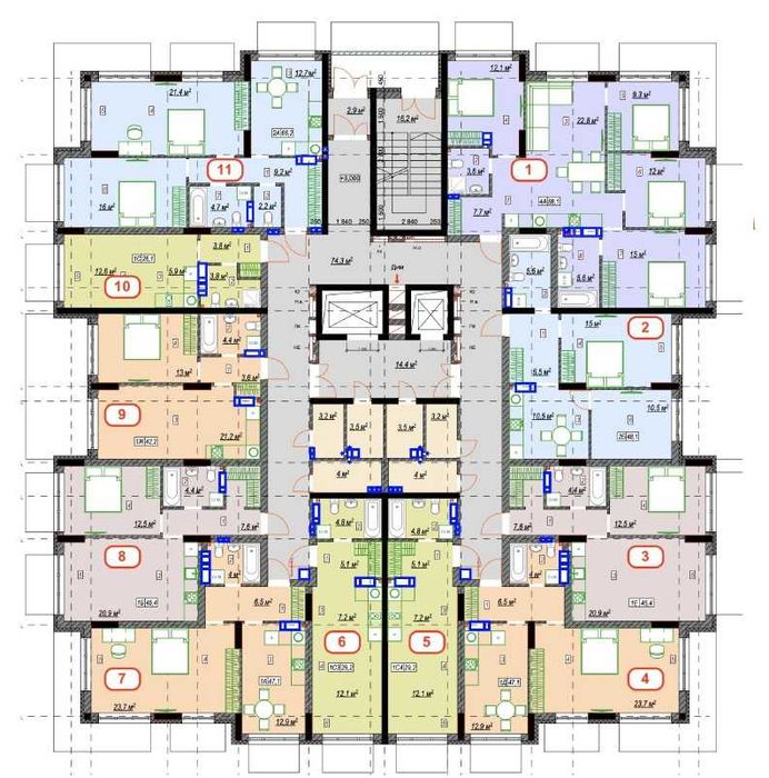 Квартира на вул. Університетська, 1м в Києві, ID 332708, фото №12