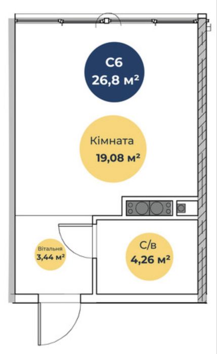 Квартира на ЖК Нова Європа в Одесі, ID 217187, фото №3