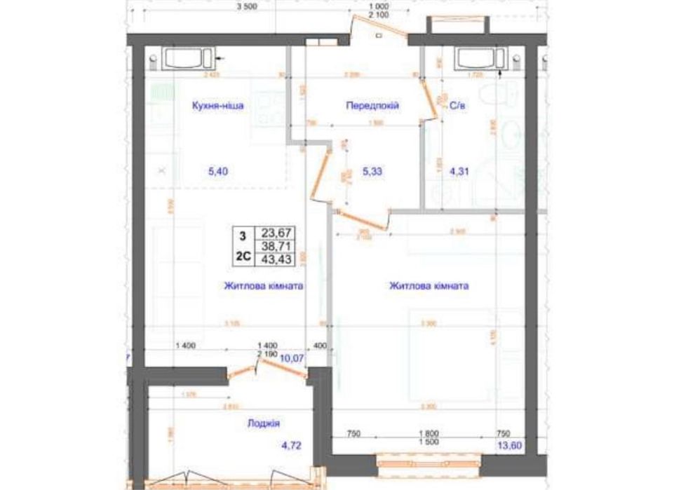 Квартира на вул. Доківська, 10 в Києві, ID 311934, фото №1