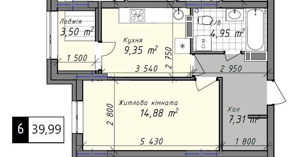 Квартира на ЖК Odesa-City, ID 358009, фото №1