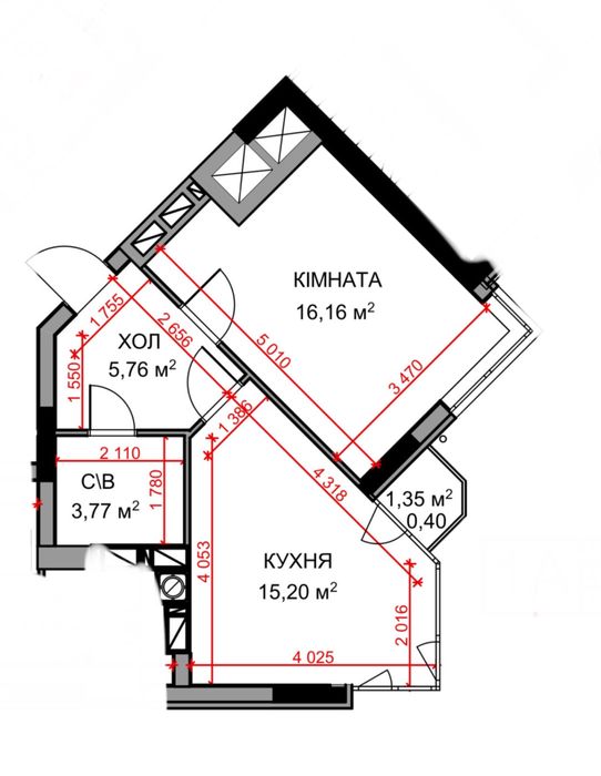 Квартира на ЖК На Прорізній в Києві, ID 308140, фото №9