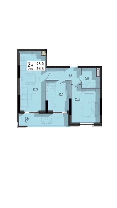 Квартира на SvitLand Residences в Тернопіль, ID 220418, фото №2