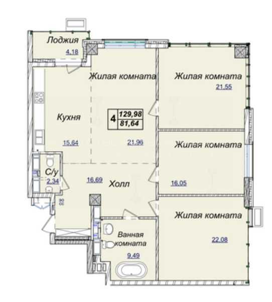 Квартира на вул. Верхогляда, 19 в Києві, ID 192882, фото №2