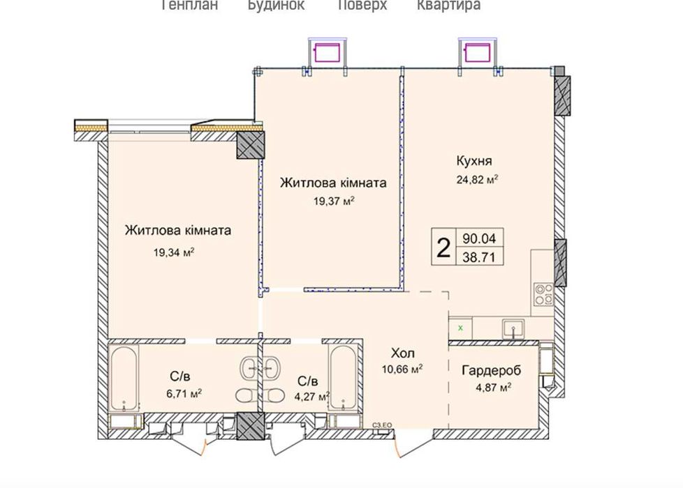 Квартира на вул. Драгмірова, 19 в Києві, ID 293801, фото №4