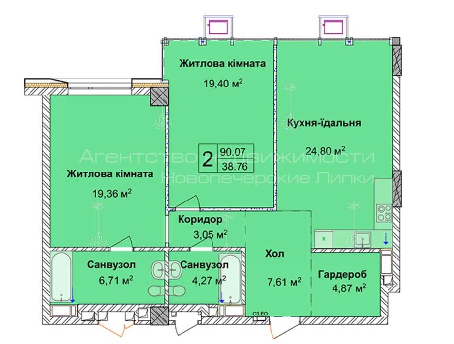 Квартира на ЖК Новопечерські Липки в Києві, ID 179873, фото №1