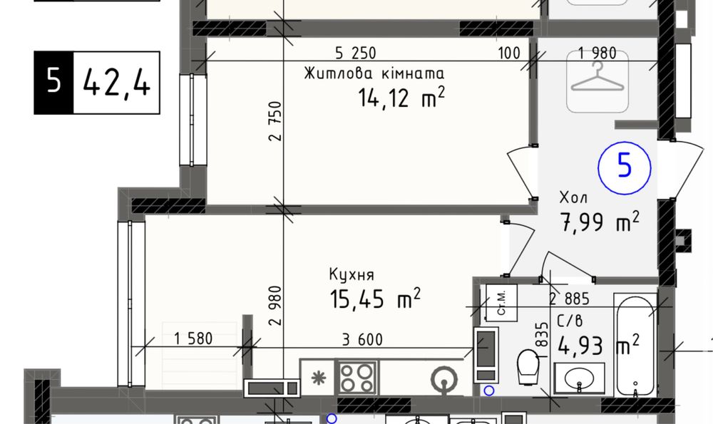 Квартира на Хаджибейський в Одесі, ID 376064, фото №6