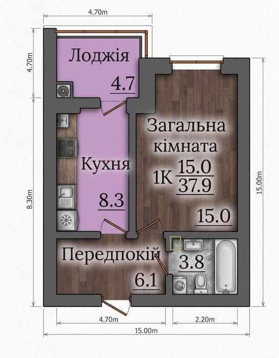 Квартира на ЖК «Львівський Затишок» в Києві, ID 221239, фото №4
