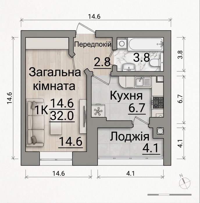 Квартира на ЖК «Львівський Затишок» в Києві, ID 221239, фото №8