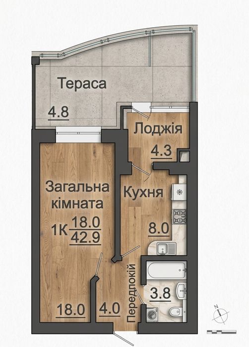 Квартира на ЖК «Львівський Затишок» в Києві, ID 221239, фото №9