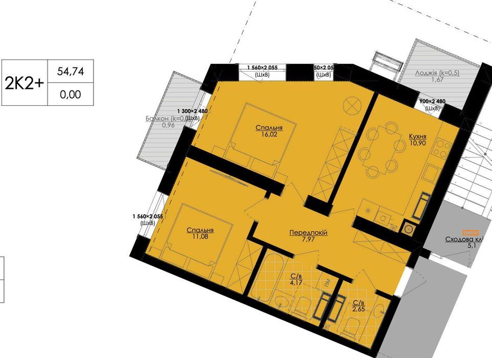Квартира на ЖК Атмосфера Преміум в Києві, ID 306407, фото №6
