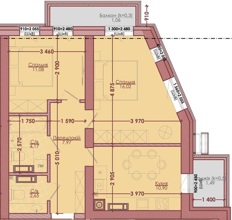 Квартира на ЖК Атмосфера Premium в Київ, ID 306352, фото №5