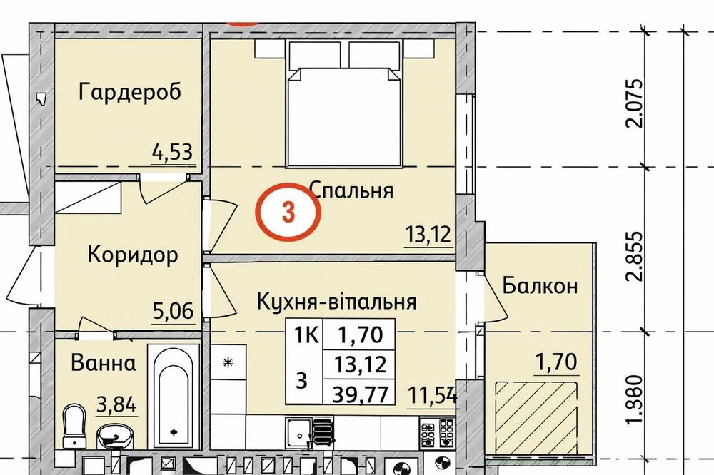 Квартира на ЖК Бургундія в Києві, ID 223929, фото №9