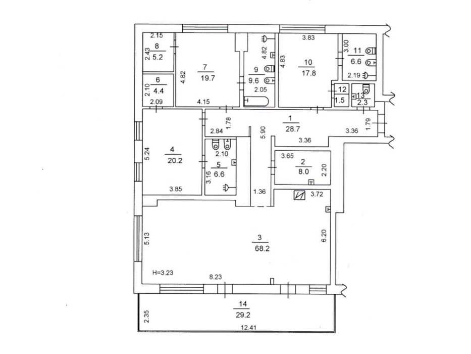 Квартира на вул. Дмитра Годзенка, 13 в Києві, ID 194623, фото №24