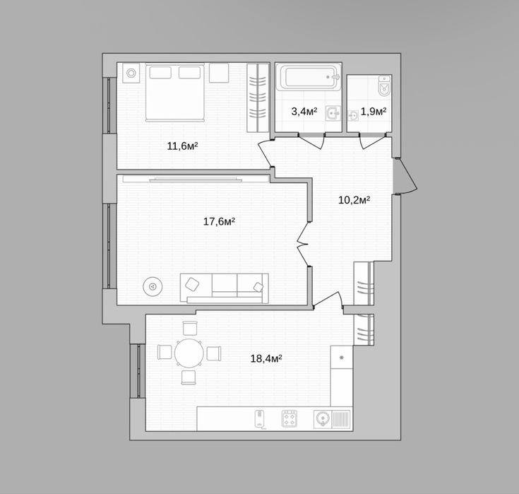 Квартира на ЖК One House в Києві, ID 306629, фото №3
