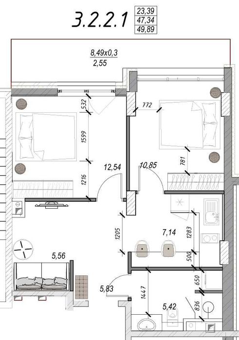 Квартира на ЖК Derby Style House в Одесі, ID 361750, фото №2