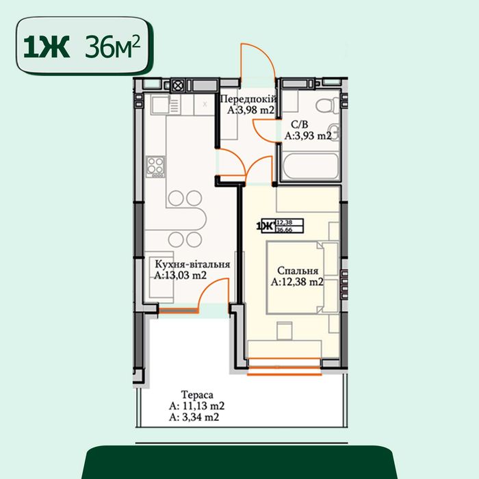 Квартира на вул. Мечнікова, 102 в Києві, ID 236077, фото №17