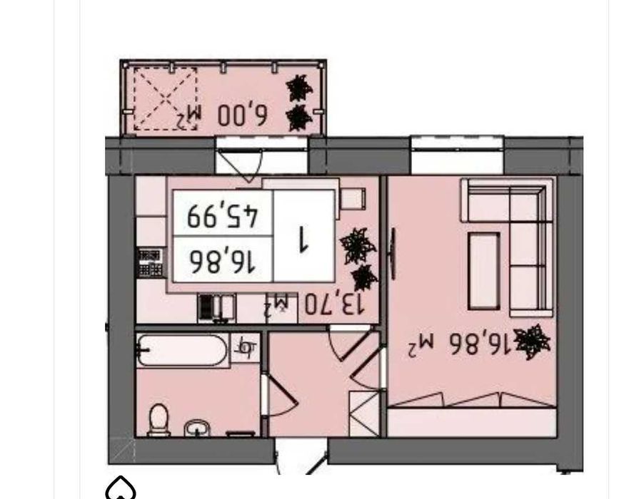 Квартира на ЖК "Стокгольм" в Хмельницький, ID 231495, фото №2