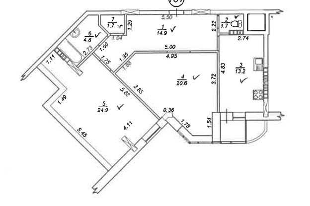 Квартира на вул. Київський шлях, 95 в Києві, ID 311559, фото №2