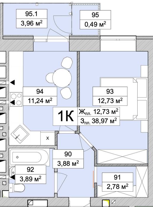 Квартира на ЖК Атмосфера Лайф в Києві, ID 312873, фото №7