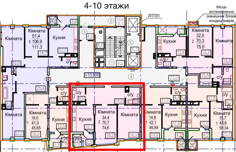 Квартира на вул. Авіаційна, 39 в Харкові, ID 371318, фото №3