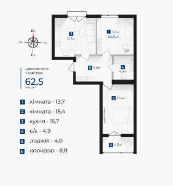 Квартира на ЖК Козацький в Івано-Франківську, ID 264576, фото №11