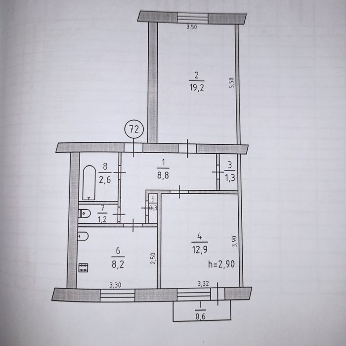 Квартира на вул. Кропивницького, 19 в Кривому Розі, ID 198965, фото №1