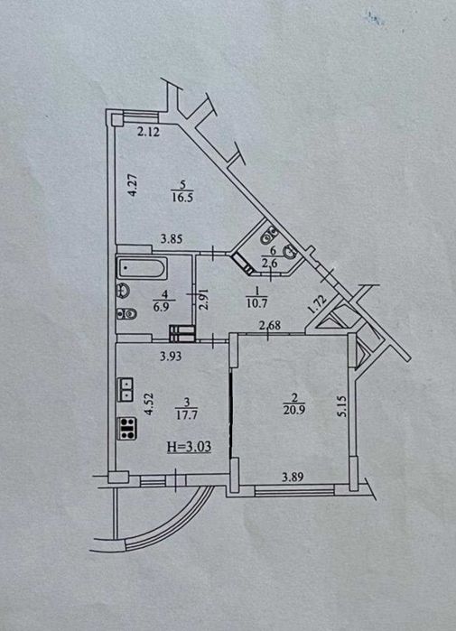 Квартира на вул. В. Чорновола, 29А в Києві, ID 206795, фото №13