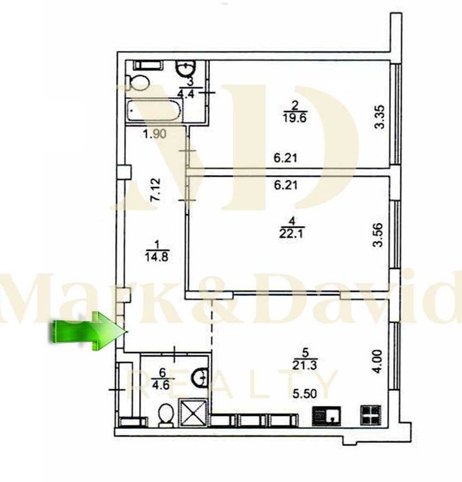 Квартира на вул. Бойчука, 41-Б в Києві, ID 162155, фото №7