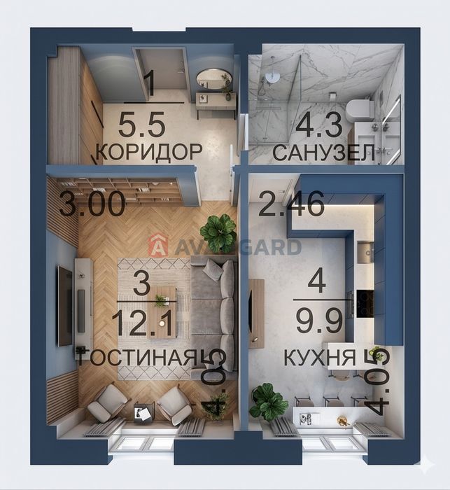 Квартира на вул. єВідновлення, 280 в Києві, ID 176282, фото №1