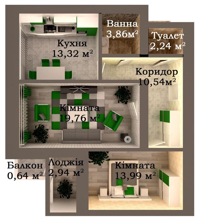 Квартира на ЖК Caramel Residence в Луцьку, ID 239883, фото №18