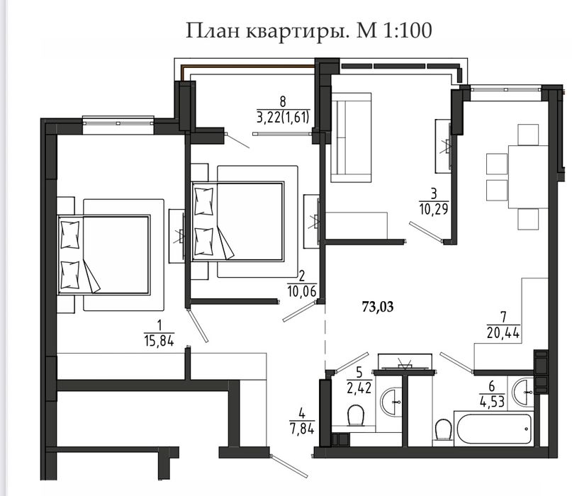 Квартира в Одеса, ID 311529, фото №2