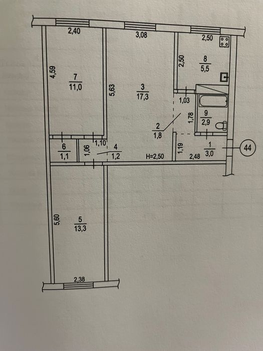 Квартира на Військове містечко-35 в Кривому Розі, ID 166659, фото №4
