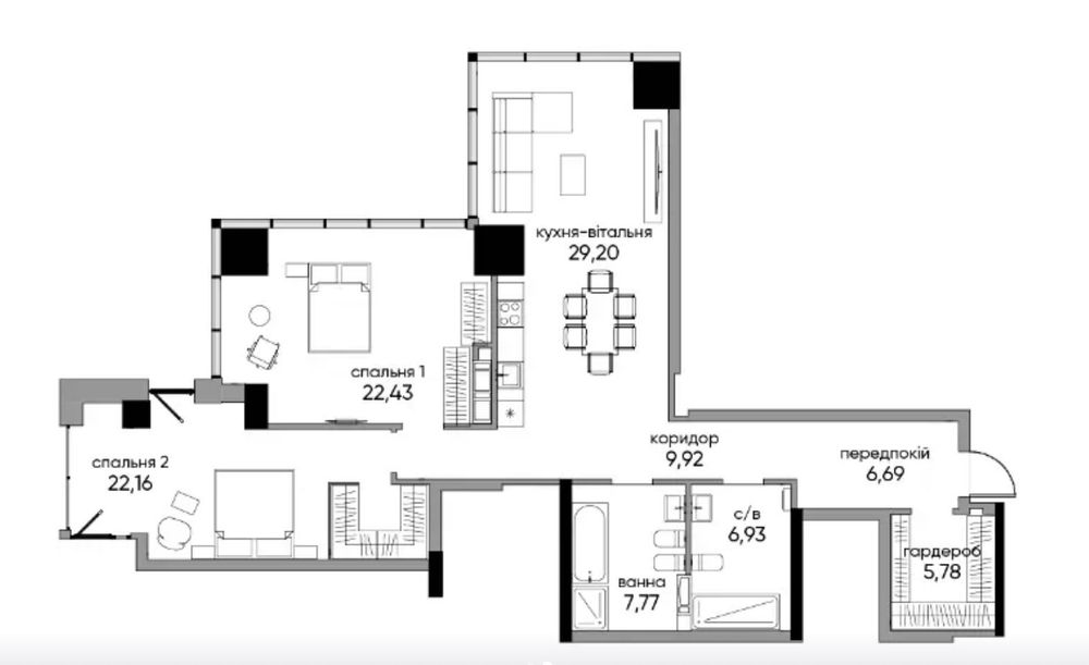 Квартира на вул. Антоновича, 136-138 в Києві, ID 320982, фото №7