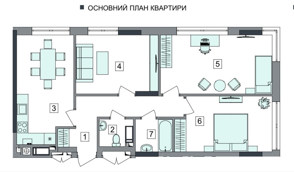 Квартира на ЖК Євромісто 2 в Києві, ID 312636, фото №3