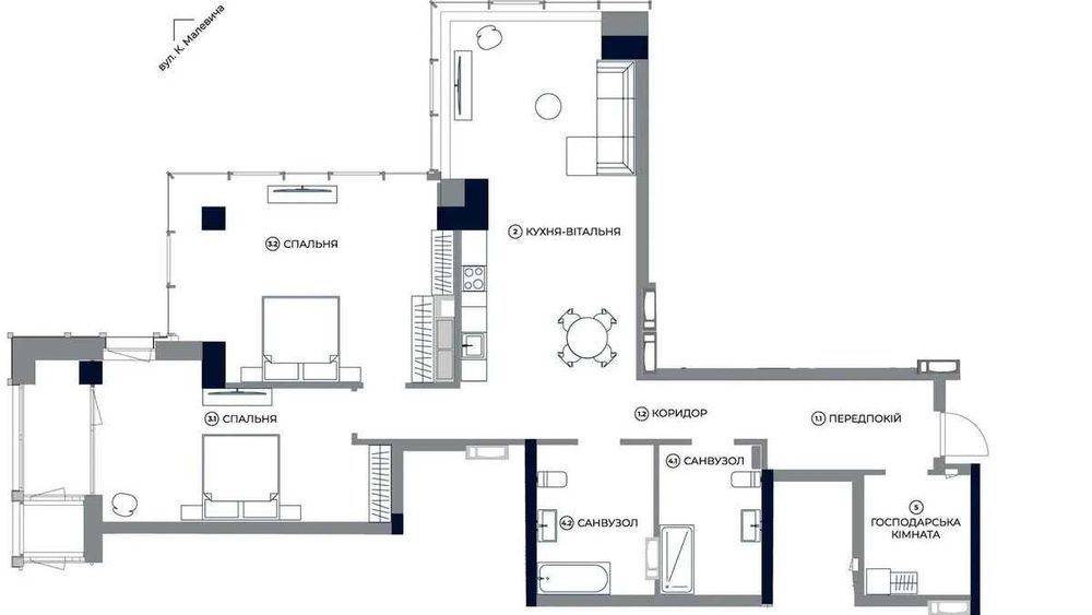 Квартира на вул. Антоновича, 136 в Києві, ID 182518, фото №13