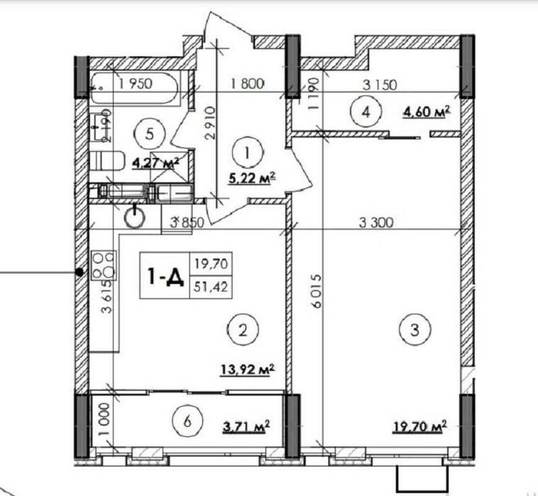 Квартира на вул. Каунаська, 27 в Київ, ID 284370, фото №2