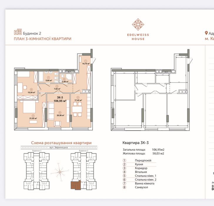Квартира на ЖК Edelweiss House в Київ, ID 321197, фото №2