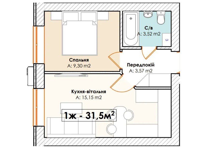 Квартира на вул. Соборна в Києві, ID 301996, фото №3