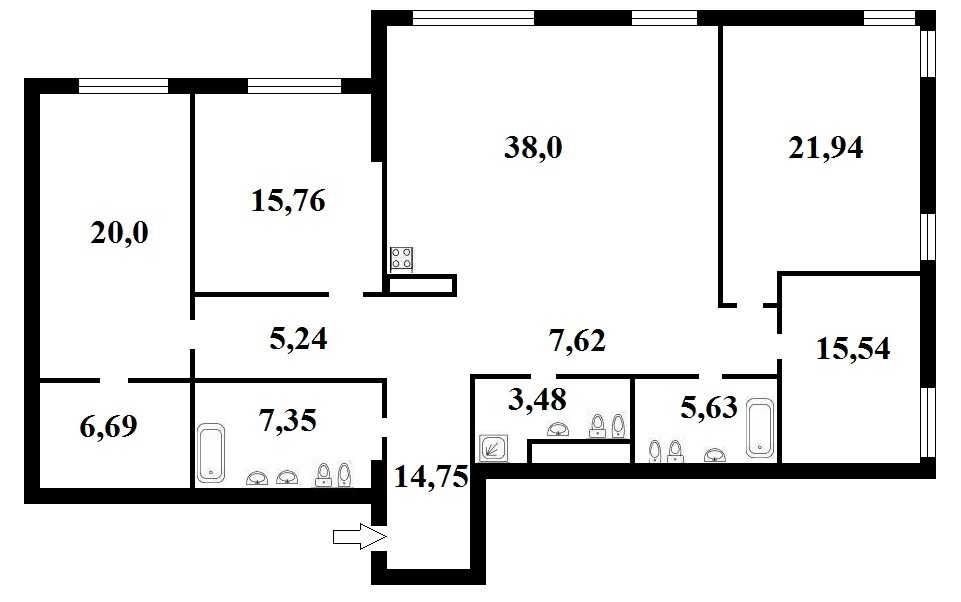 Квартира на вул. Звіринецька, 72 в Києві, ID 162105, фото №6