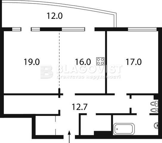 Квартира на вул. Тютюнника Василя, 37/1 в Київ, ID 330150, фото №2