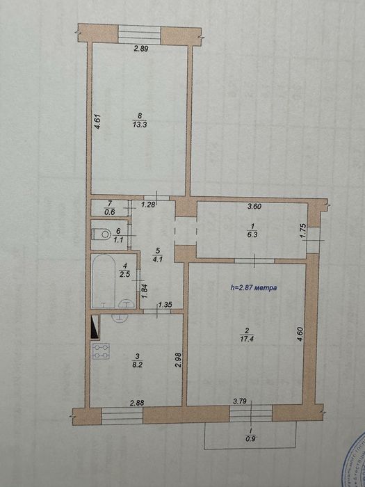 Квартира на вул. Кутова, 2 в Кривому Розі, ID 174326, фото №1