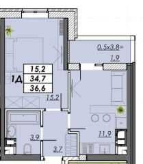 Квартира на рядом с Селекционным институтом в Одесі, ID 186606, фото №7