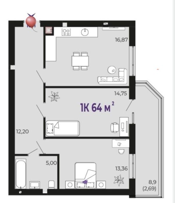 Квартира на ЖК Долішній в Івано-Франківську, ID 310847, фото №5