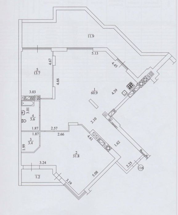 Квартира на ЖК На Прорізній в Києві, ID 308102, фото №21