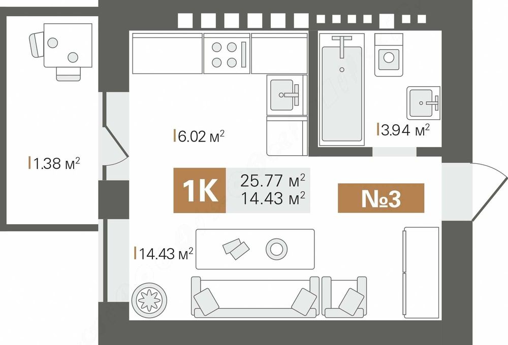 Квартира на вул. Санаторна, 20 в Києві, ID 226516, фото №2