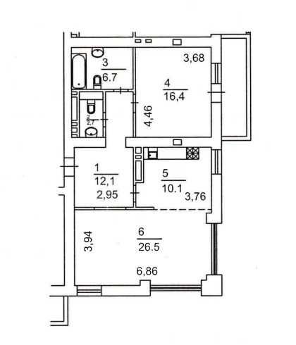 Квартира на вул. Макіївська, 10-А в Києві, ID 164972, фото №24