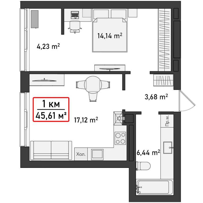Квартира на вул. Пасічна, 30 в Івано-Франківську, ID 164066, фото №1
