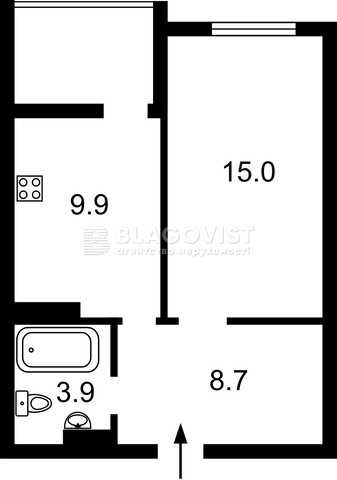 Квартира на вул. Лісова, 3 в Київ, ID 331873, фото №3