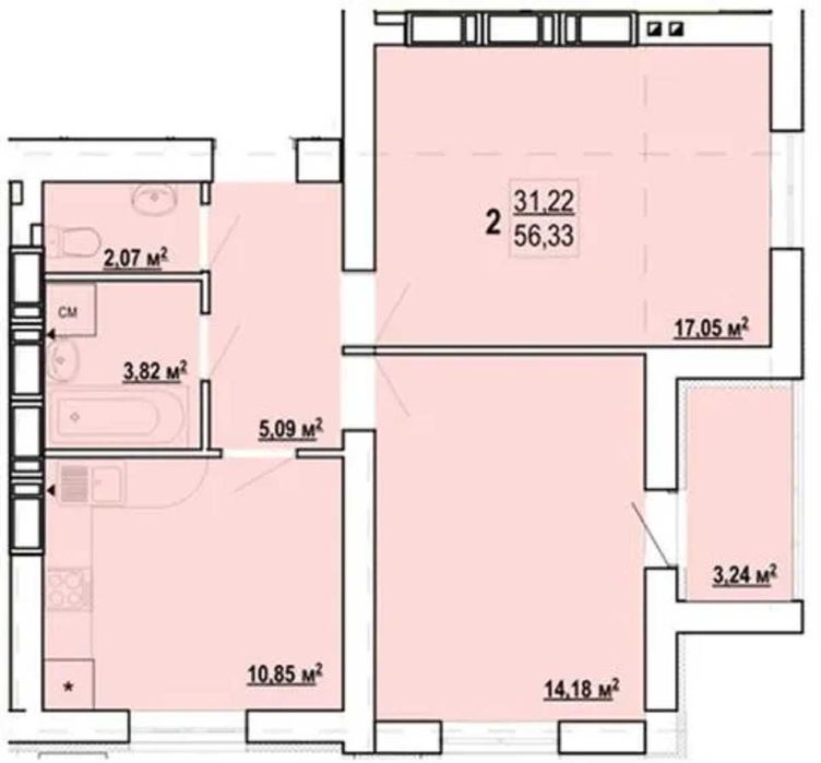 Квартира на вул. Борткевича, 15 в Харкові, ID 368664, фото №13